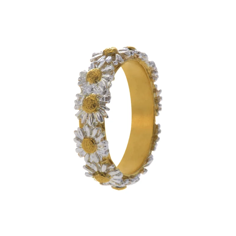 Etched monogram rings-Alex Monroe Daisy Wreath Ring