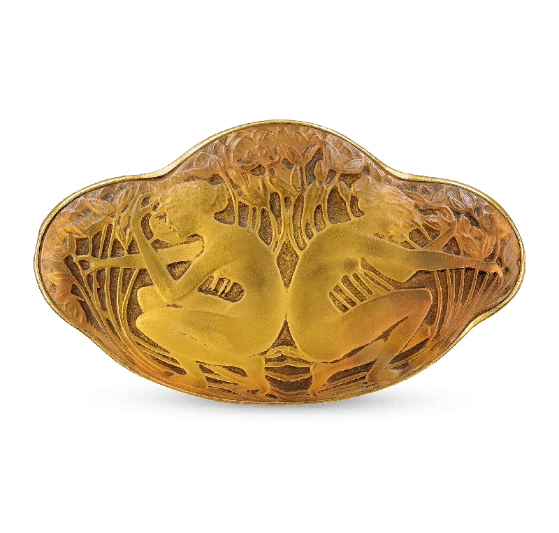 Dove feather brooch-René Lalique Carved Crystal Brooch