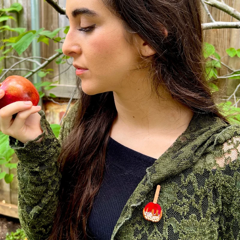 Cluster gem brooch-Red Candy Apple Brooch