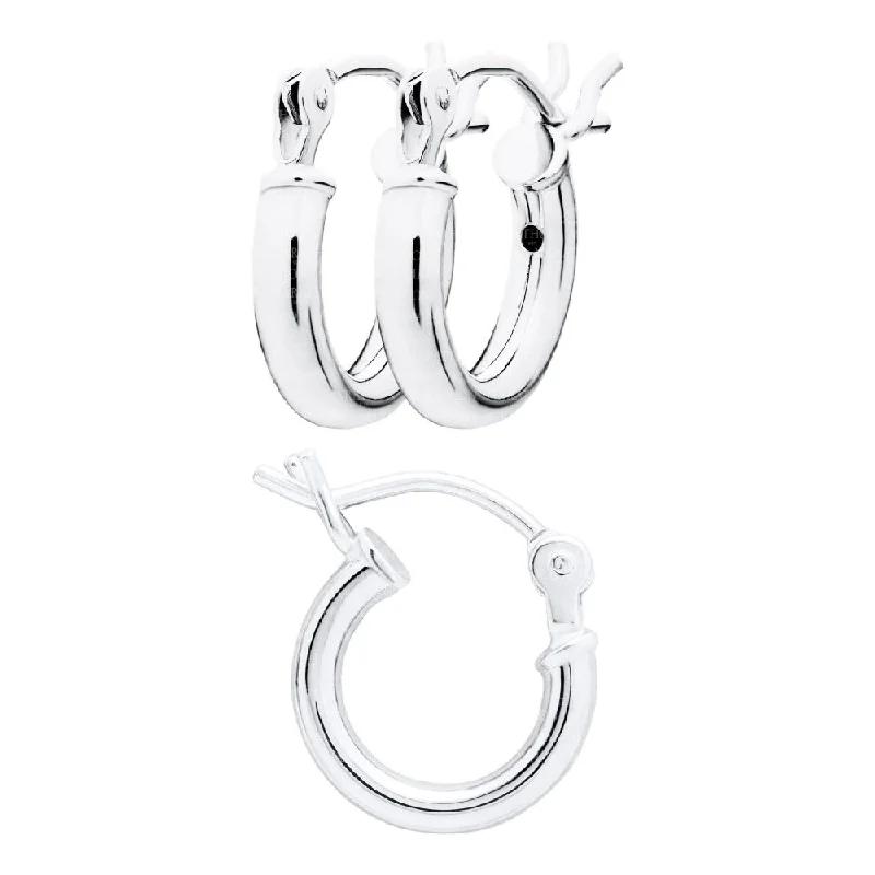 Wide statement earrings-Children's Sterling Silver Hoop Earrings