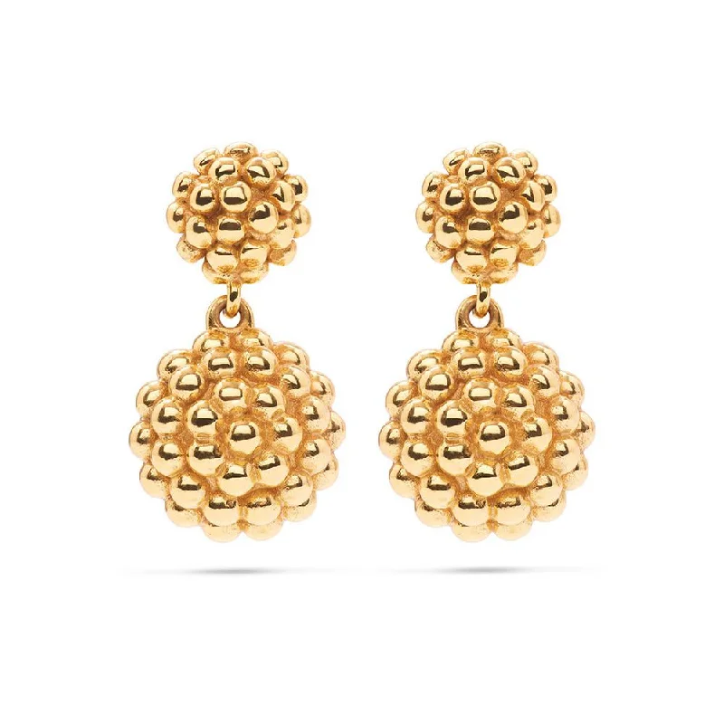 Pure stone earrings-Capucine de Wulf Berry Double Drop Earrings in Gold