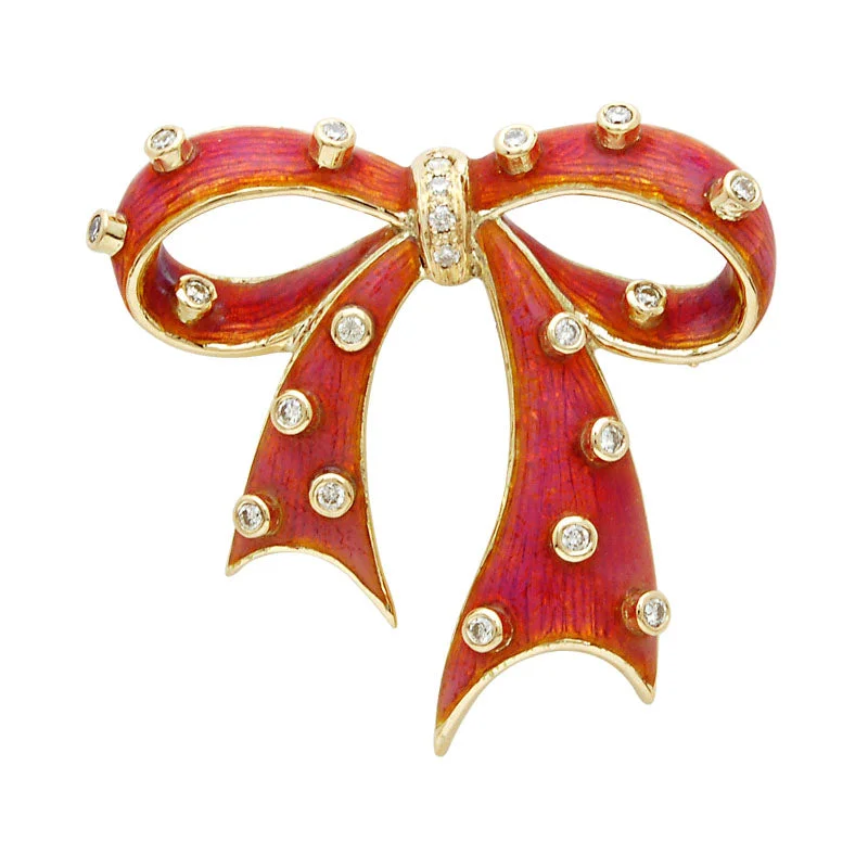 Topaz inlay brooch-Brooch-Diamond (Enamel)