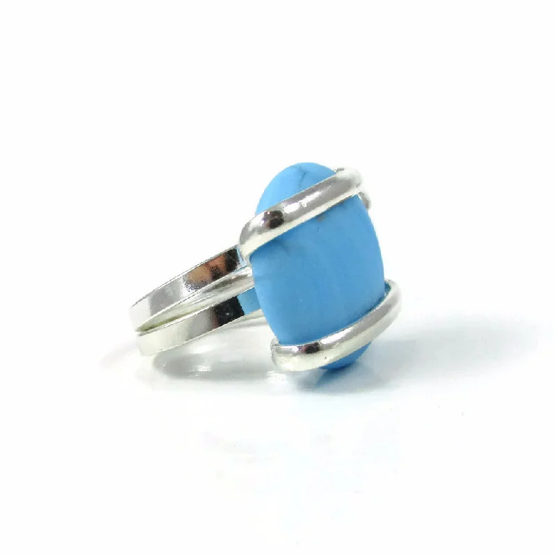 Flex open rings-Parallel Ring - Turquoise Matte