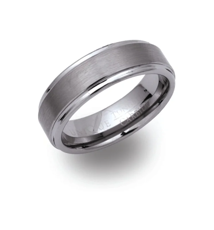 Joy charm rings-Unique & Co 7mm Tungsten Carbide Band Ring