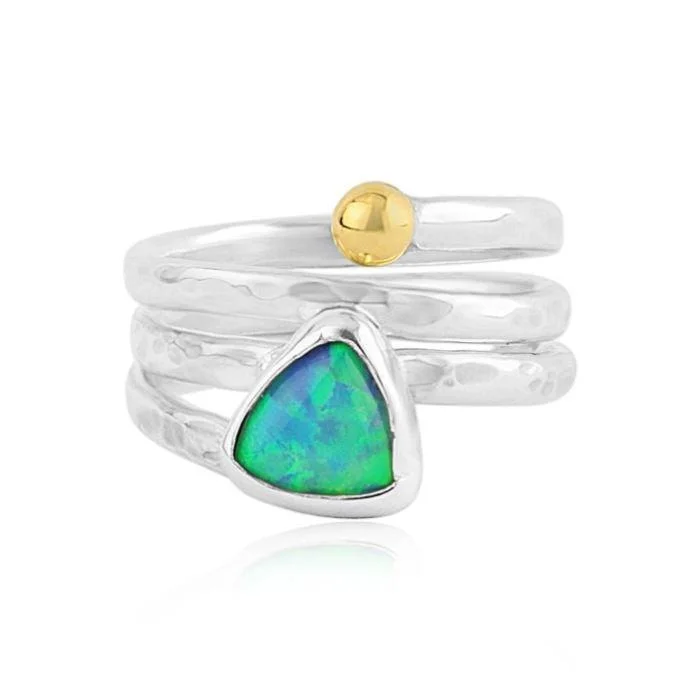 Sapphire stone rings-Lavan 9ct Gold and Opal Ring