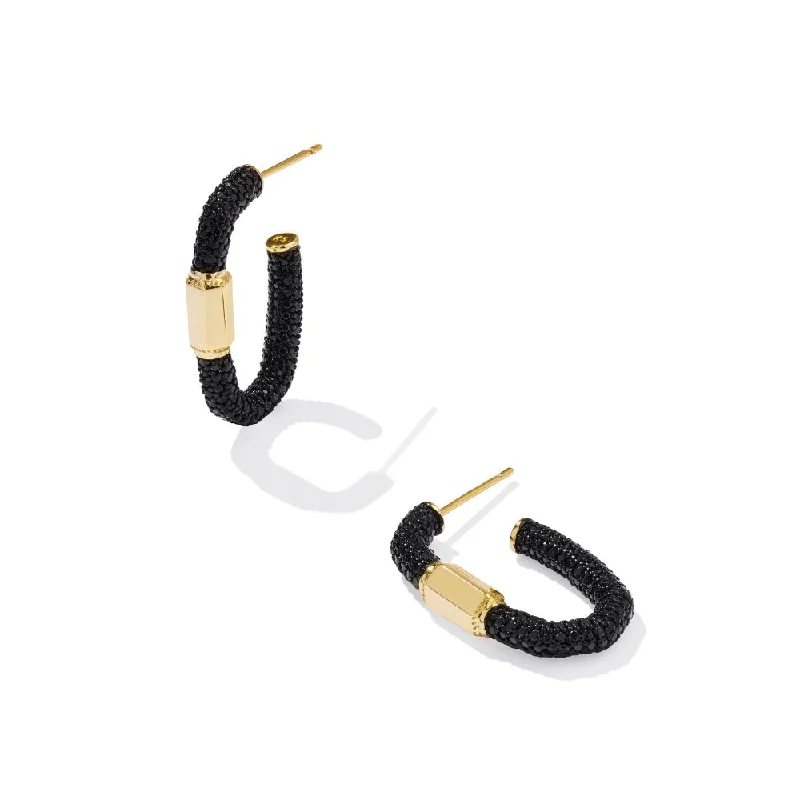 Bold druzy earrings-Kendra Scott Emery Hoop Earrings