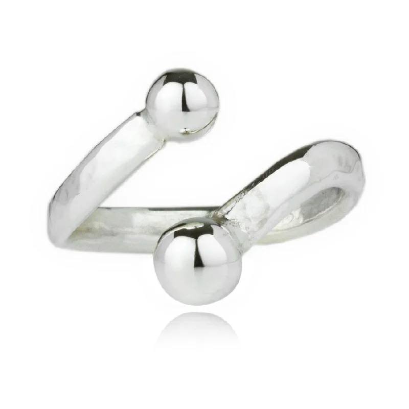 Sculpted cocktail rings-Lavan Sterling Silver Torq Ring - Adjustable