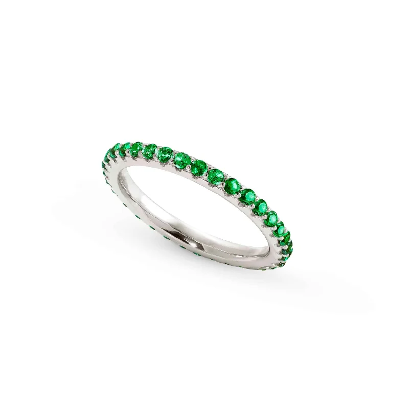 Light accent rings-Nomination Lovelight Green CZ Ring - Silver