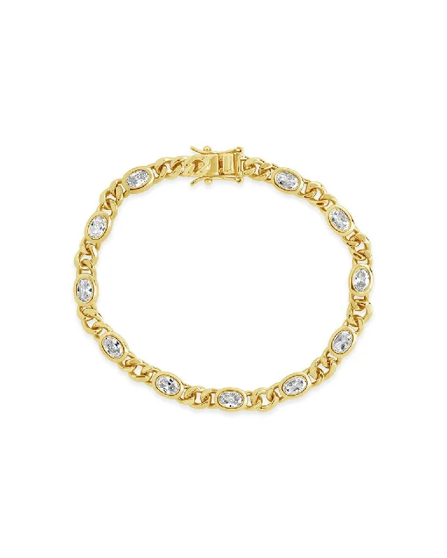 Spirit eye bangles-Cassie CZ Bezel Tennis Bracelet