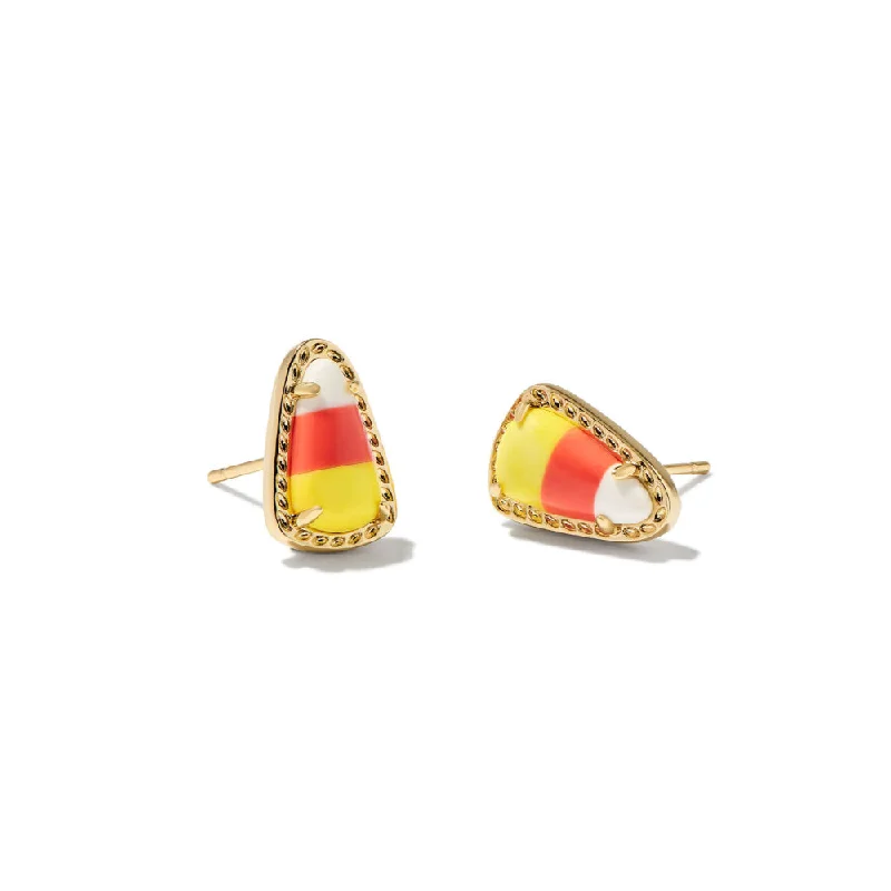 Vibrant enamel earrings-Kendra Scott Candy Corn Stud Earrings