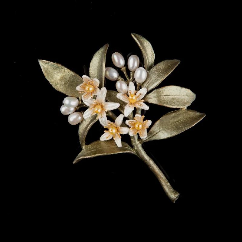 Small floral brooch-Orange Blossom Brooch