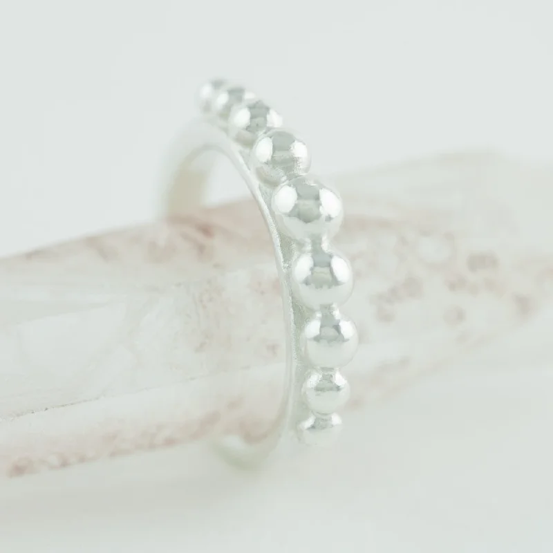 Solid band rings-Chunky Graduation Granulation Ring