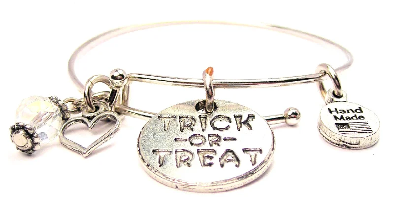 Pure star bangles-Trick-Or-Treat Circle Expandable Bangle Bracelet