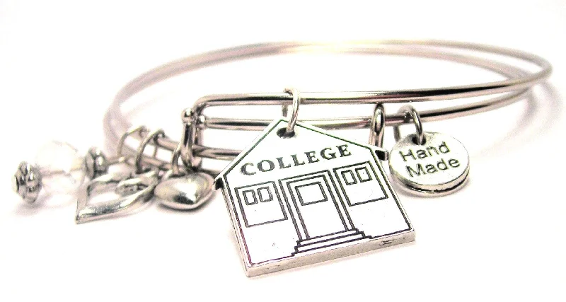 Plaited knot bangles-College Expandable Bangle Bracelet Set