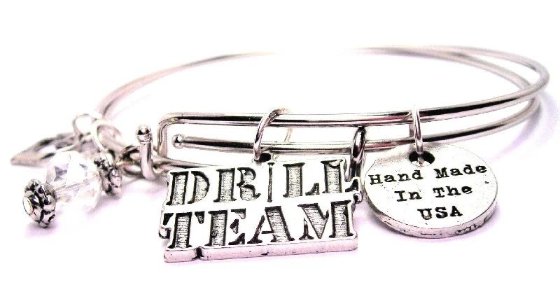 Fluid art bangles-Drill Team Expandable Bangle Bracelet Set