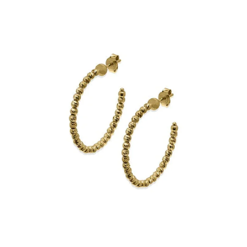 Pure gem earrings-Desmos Gold Tone Diamond-Cut Hoop Earrings