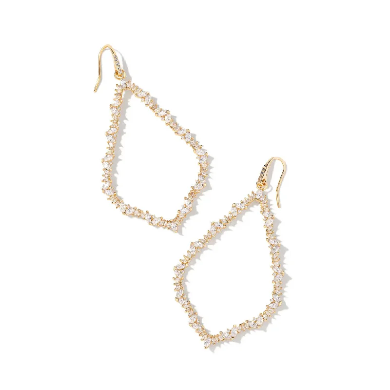 Thick tier earrings-Kendra Scott Sophee Crystal Open Frame Earrings