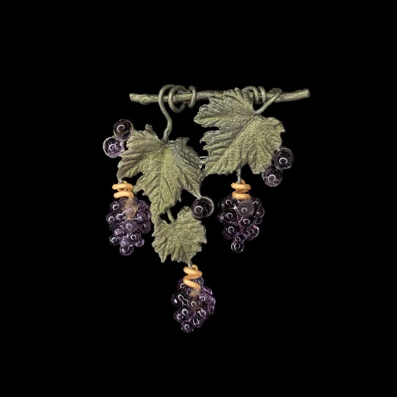 Solid bar brooch-Wild Grape Vine Brooch