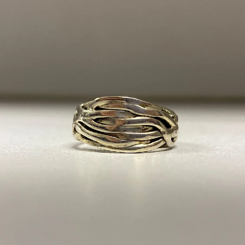 Tide motif rings-V.I.P. Silver Abstract Ring