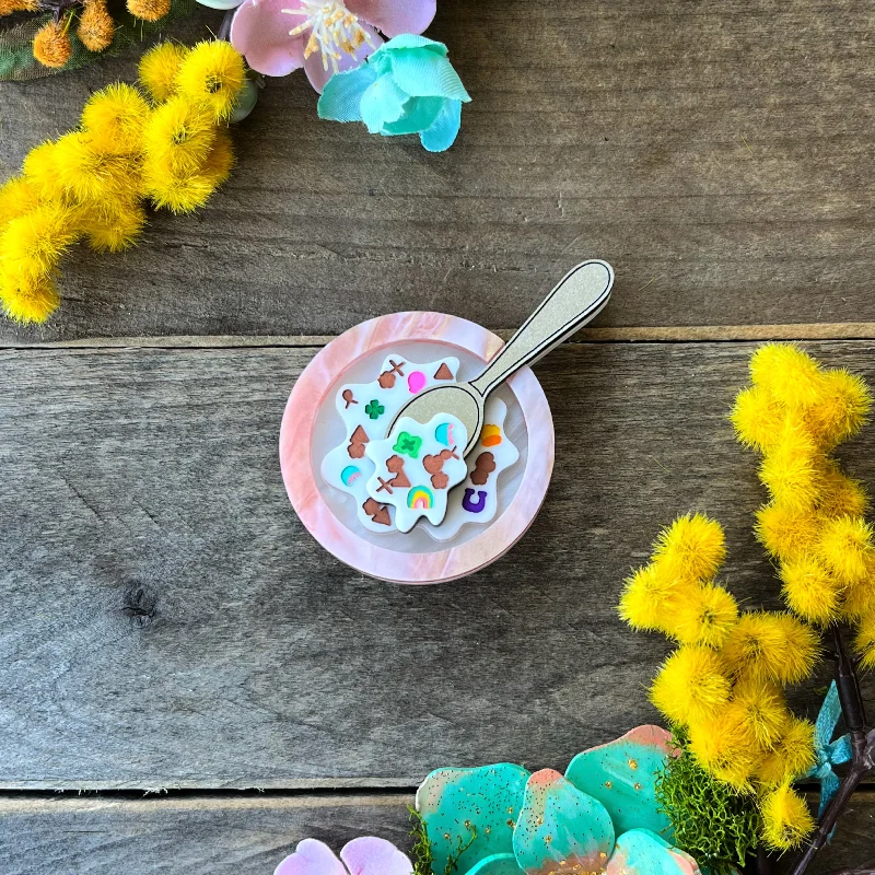 Textured leaf brooch-Cereal Brooch