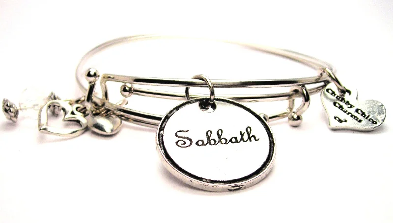 Solid pearl bangles-Sabbath Expandable Bangle Bracelet Set