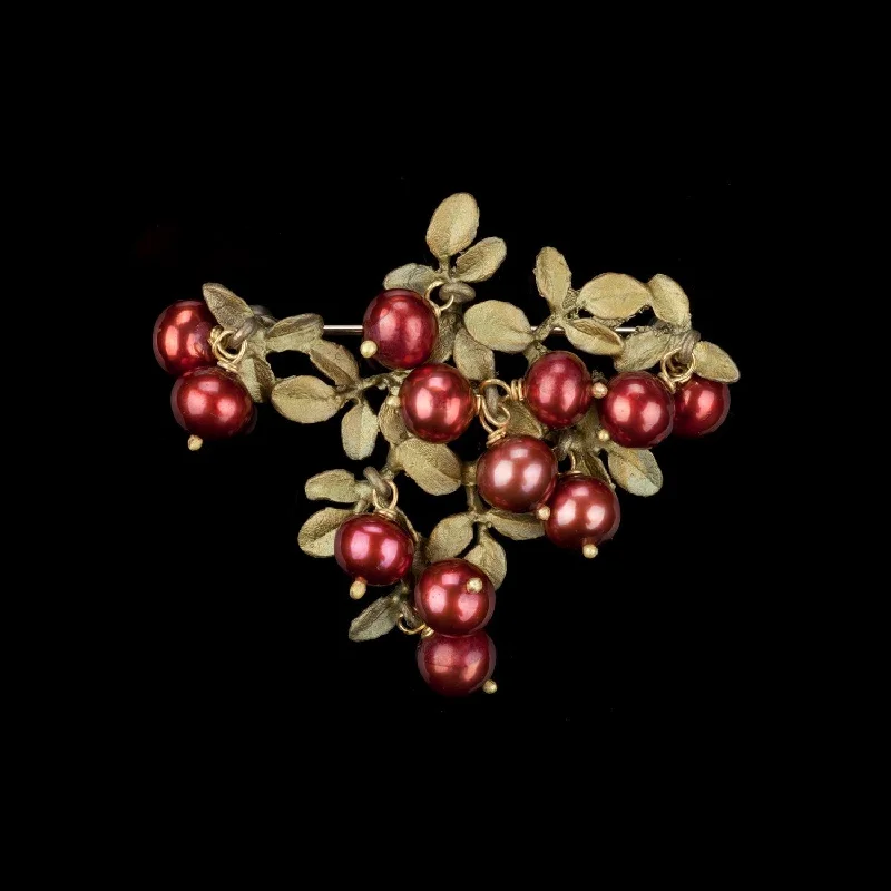 Bow design brooch-Cranberry Brooch