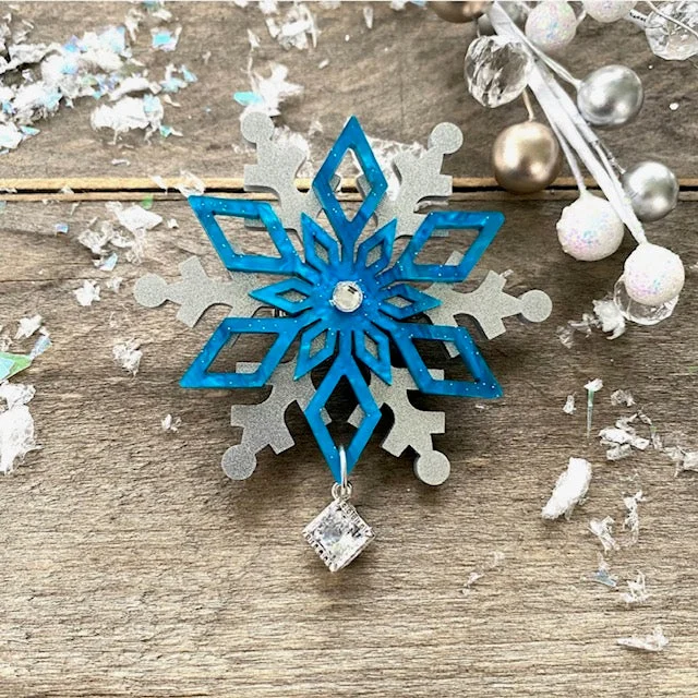 Tiny dot brooch-Snowflake Brooch