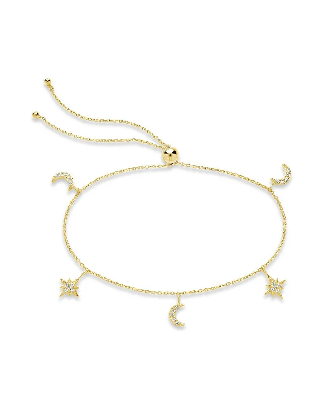 Vintage flair bangles-Celestial Bolo Bracelet