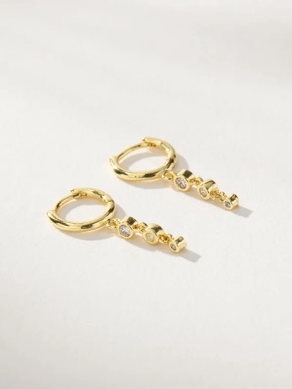 Quartz drop earrings-City Lights Huggie Earrings