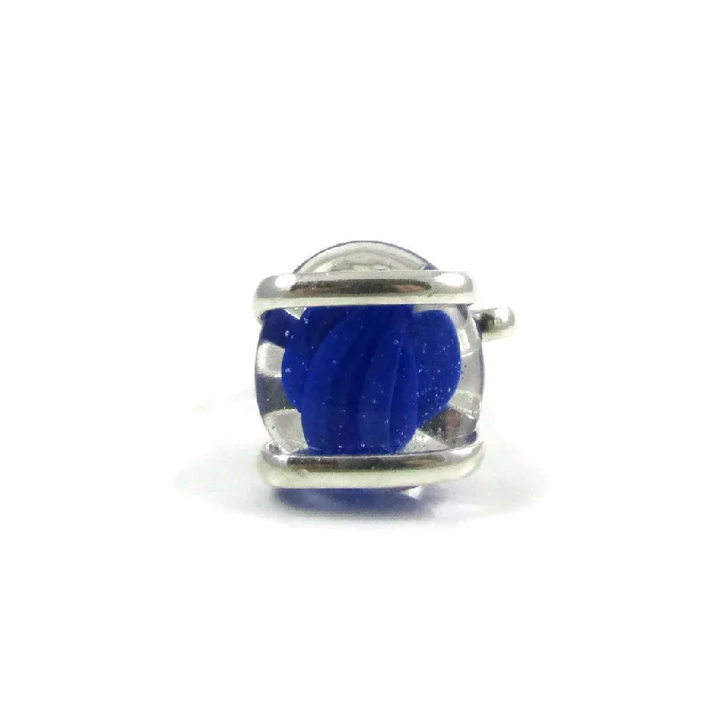 Tiny heart rings-Parallel Ring - Blue Stripe