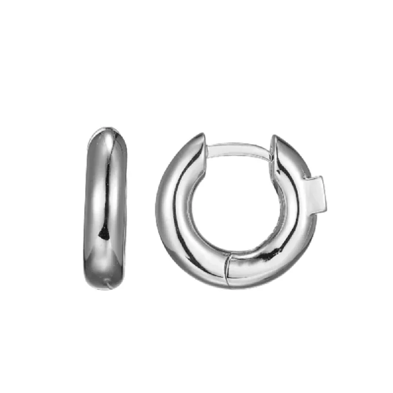 Wave charm earrings-Elle "Simpatico" Huggie Hoop Earrings