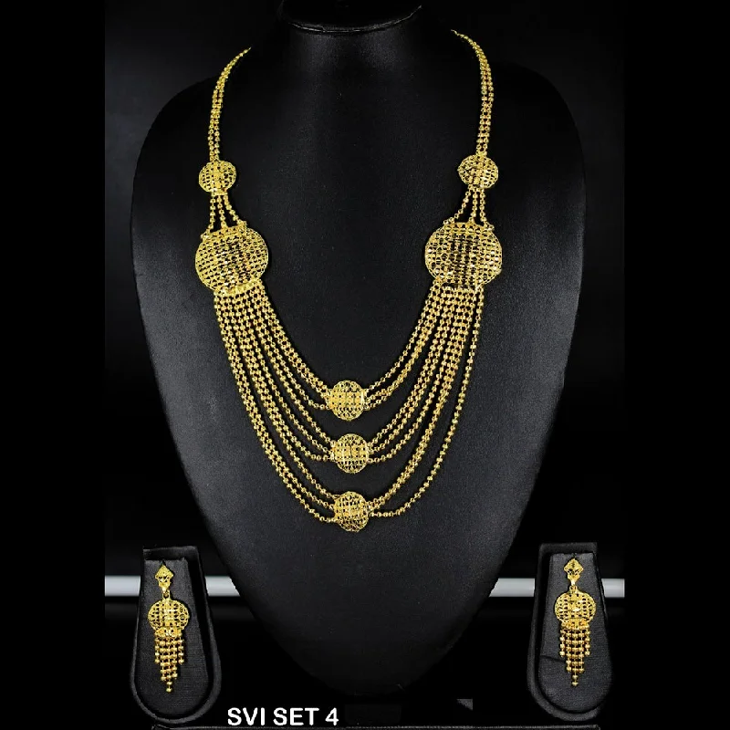 Joy charm necklaces-Mahavir Forming Gold Necklace Set - SVI SET 4