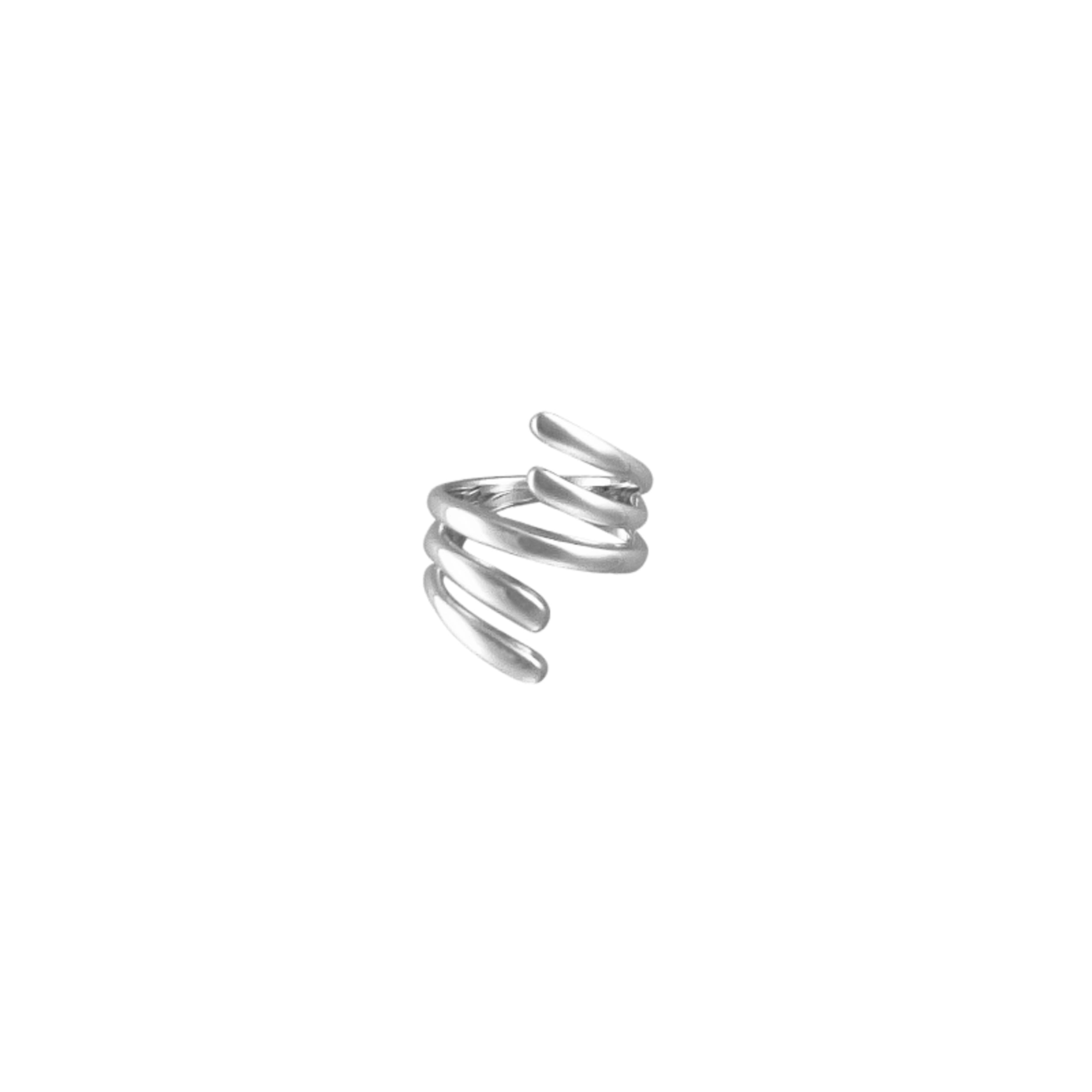 Bead row rings-Silver Jenga Ring