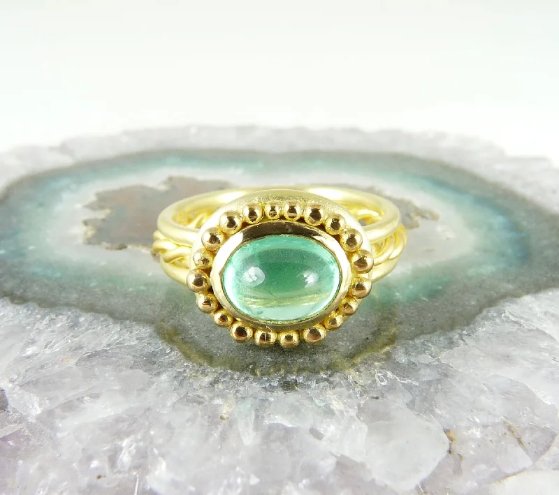 Surf inlay rings-Agrippina Emerald Ring