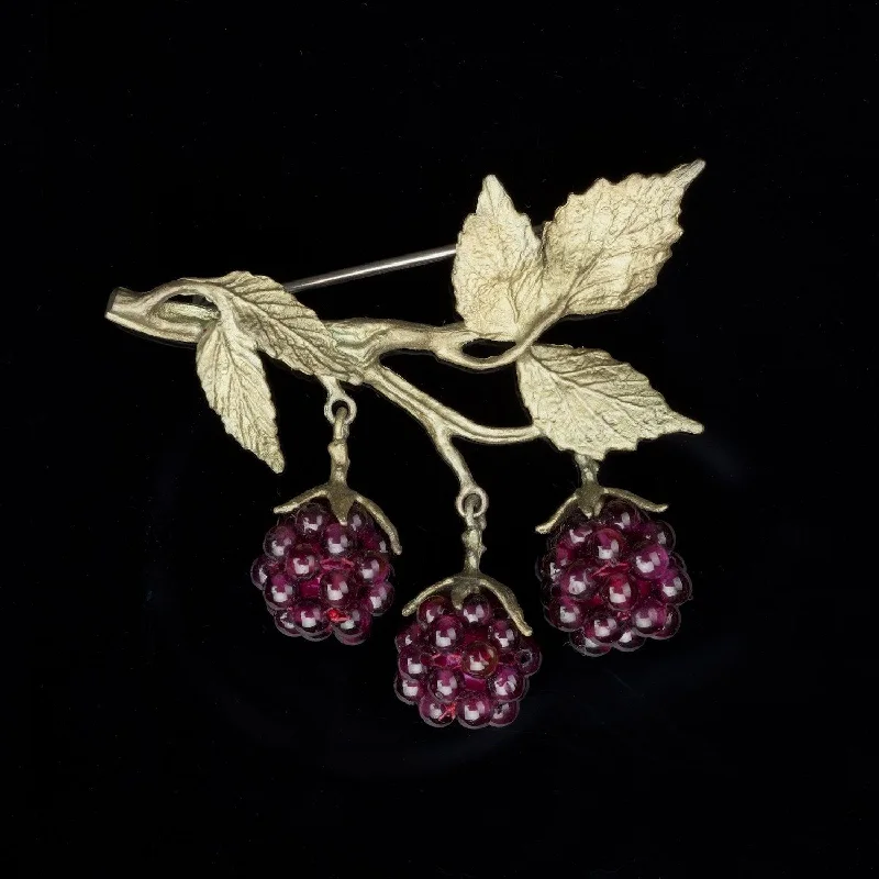 Matte finish brooch-Raspberry Brooch