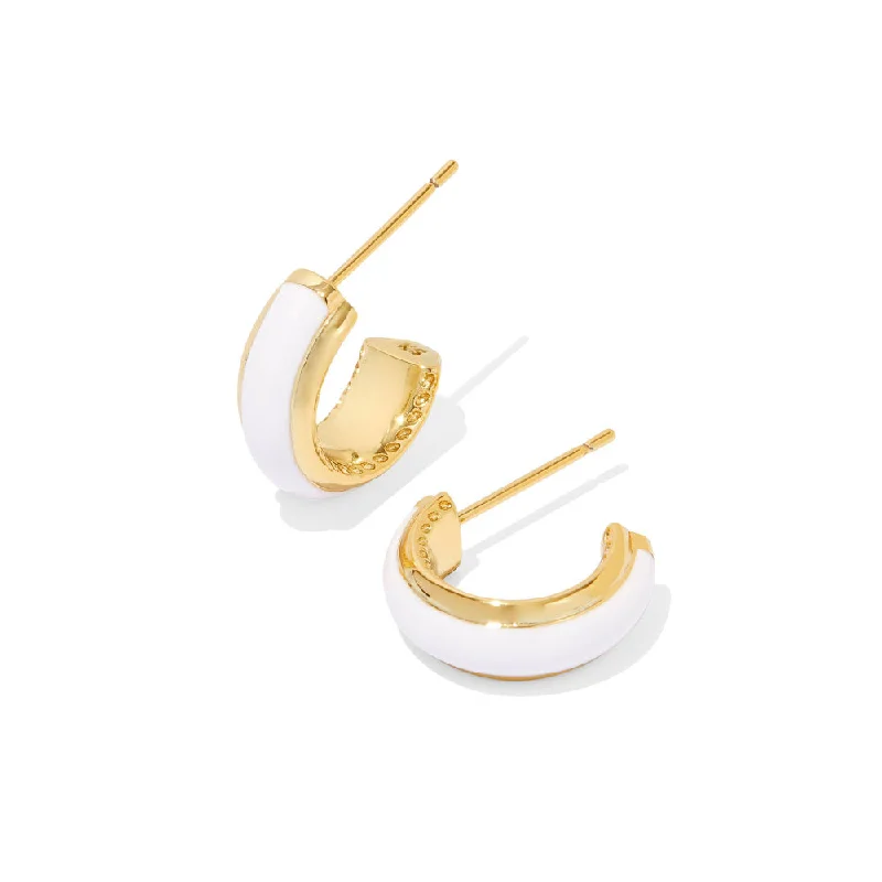 Bamboo design earrings-Kendra Scott Ainsley Huggie Earrings