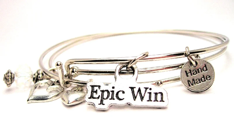 Subtle pearl bangles-Epic Win Expandable Bangle Bracelet Set