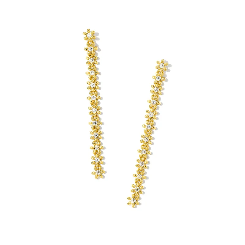 Curved design earrings-Kendra Scott Nydia Linear Earrings