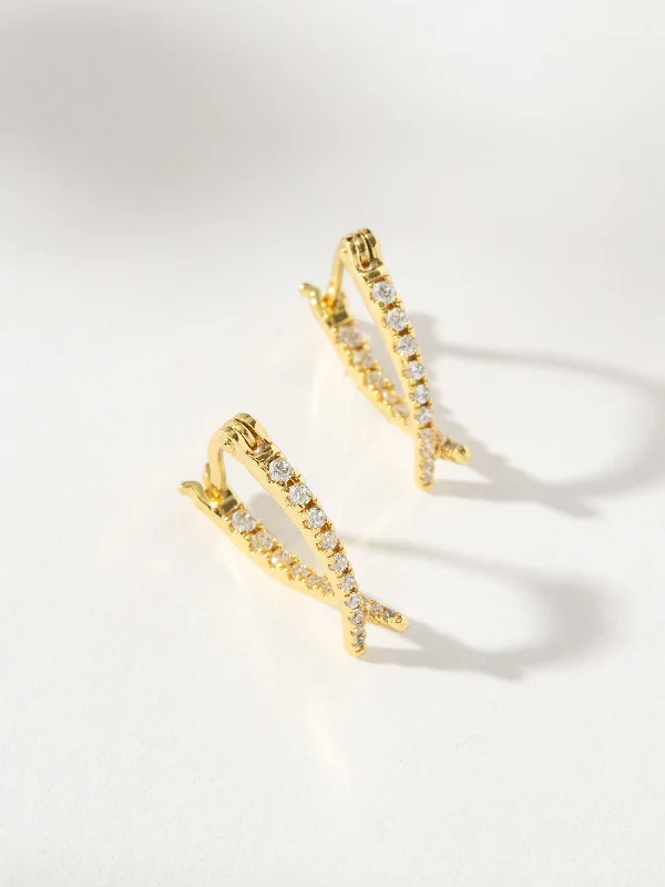 Wanderer weave earrings-Serpentina Ear Jacket