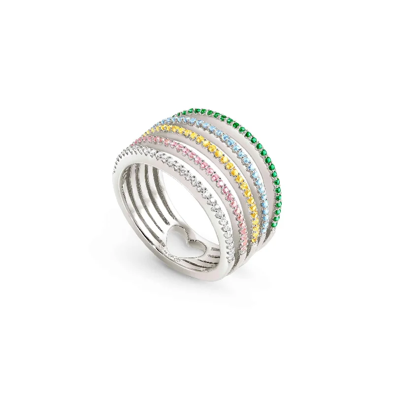 Polished bead rings-Nomination Lovelight Ring - Multicolour Sterling Silver