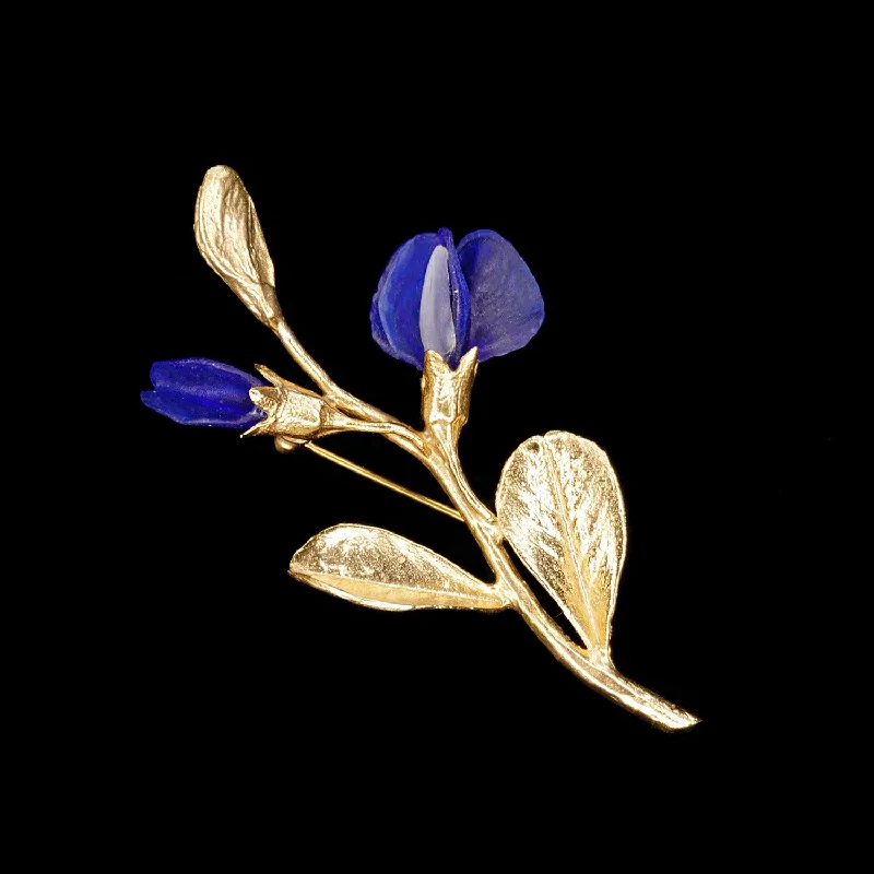 Quirky design brooch-Fine False Indigo Brooch