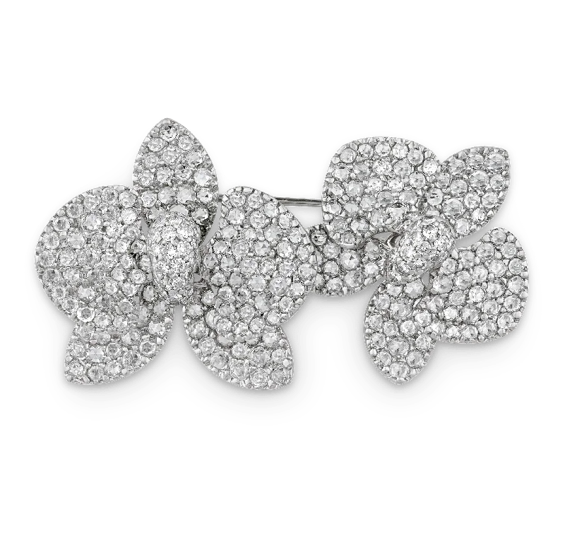 Sleek design brooch-Elizabeth Taylor's Diamond Orchid Brooch, 7.76 carats