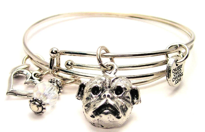 Hand-shiny bangles-Bulldogs Mascot Expandable Bangle Bracelet Set