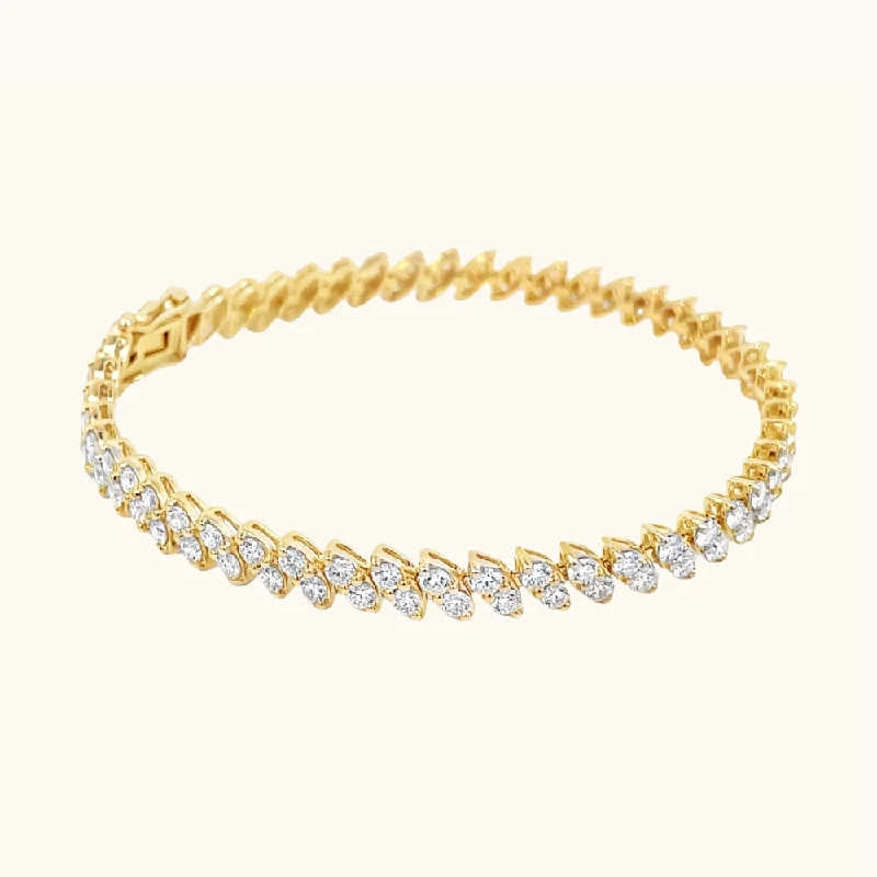 Satin gloss bangles-Marquise Illusion Tennis Bracelet