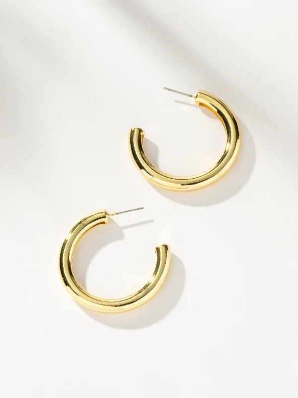 Fox wing earrings-Leading Role Tube Hoops