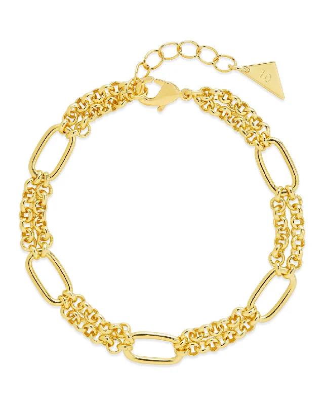 Oval shape bangles-Zenni Chunky Chain Bracelet