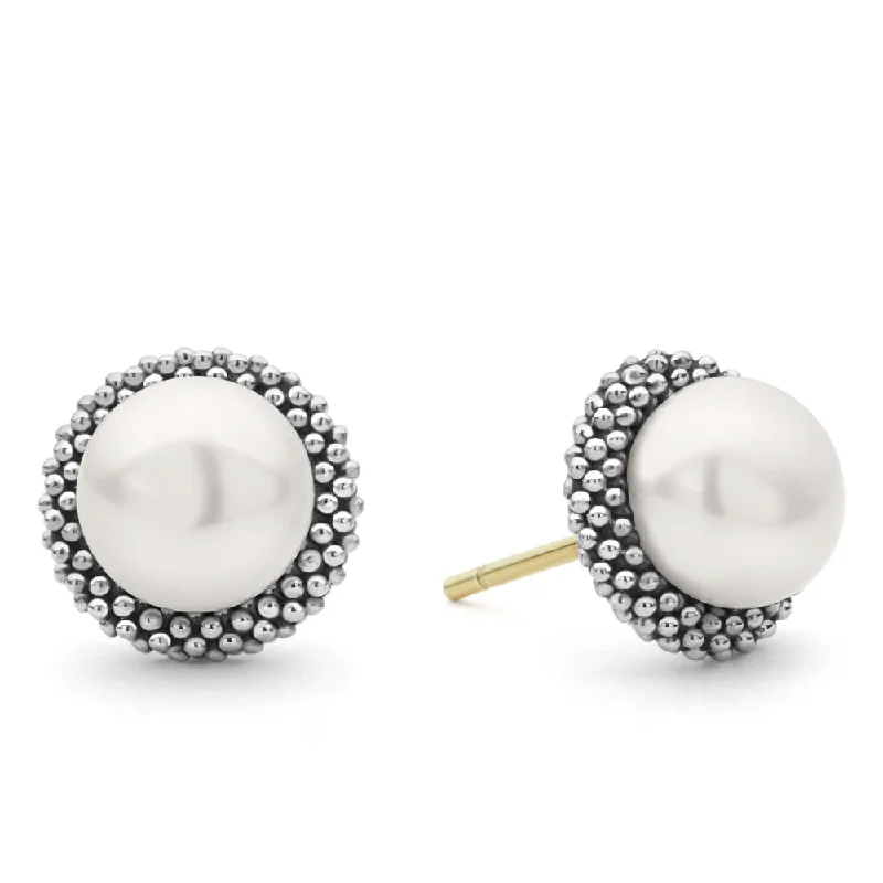 Surf theme earrings-Lagos Luna Pearl Stud Earrings