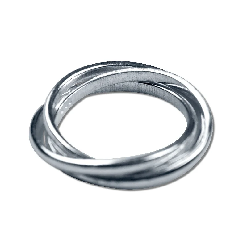 Curved gem rings-3 Rings Silver Ring