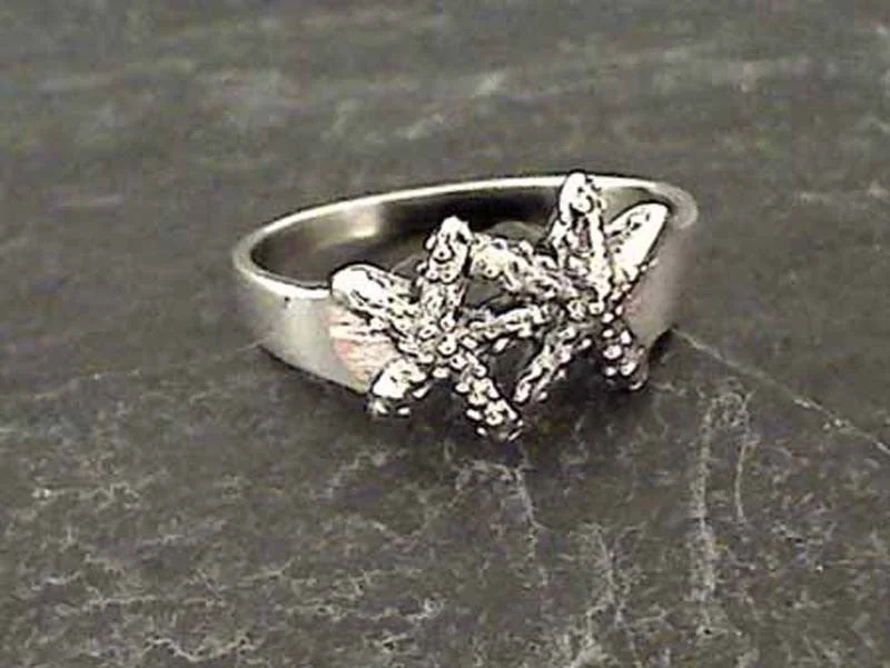 Surf theme rings-Size 4.75 Sterling Silver Starfish Ring