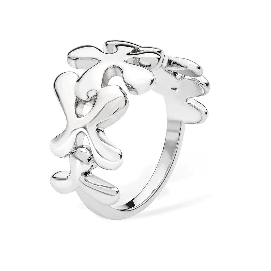 Sleek modern rings-Lucy Q Sterling Silver Half Splash Ring